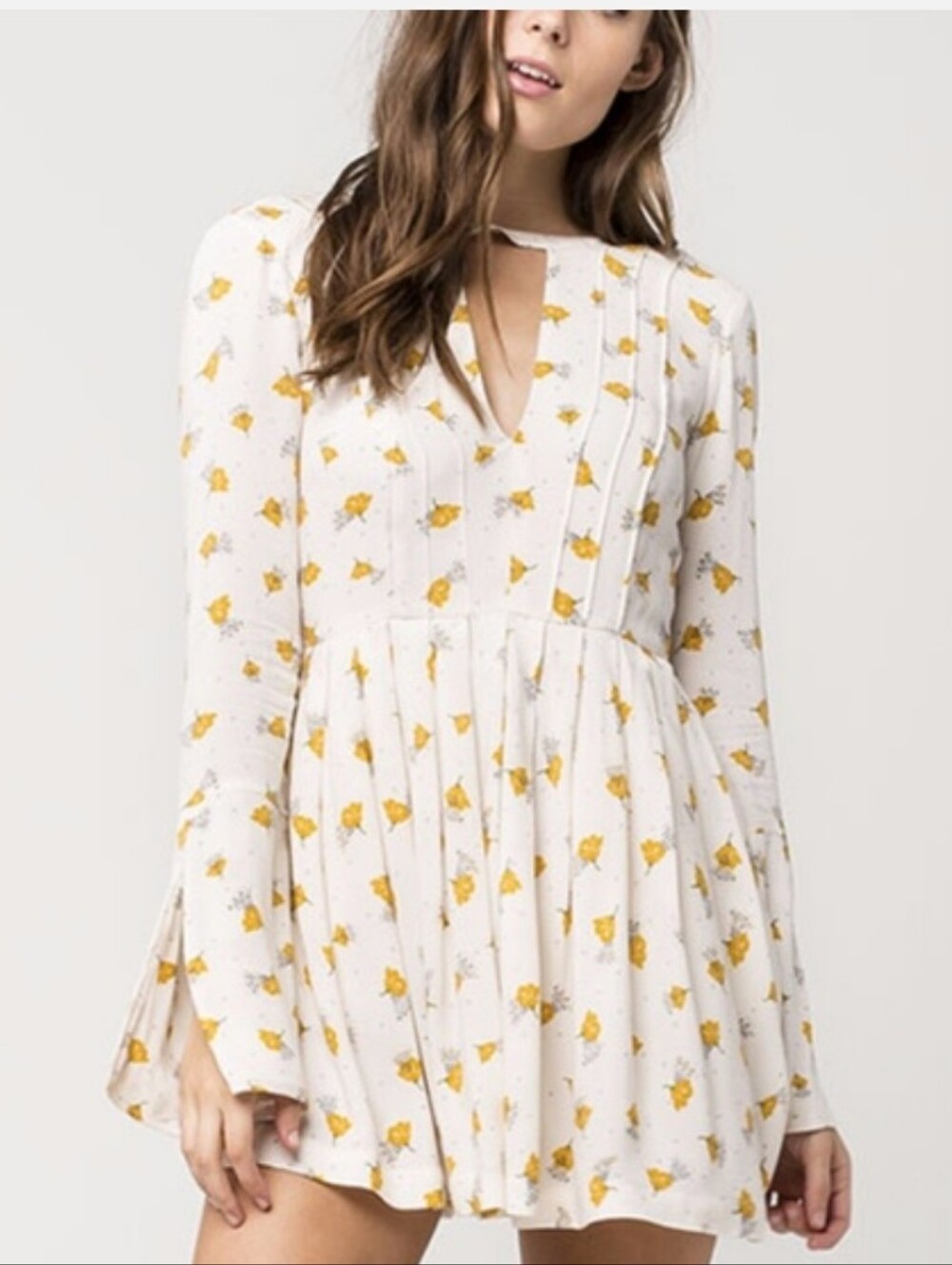 Free People Tegan Dress White And Yellow Floral